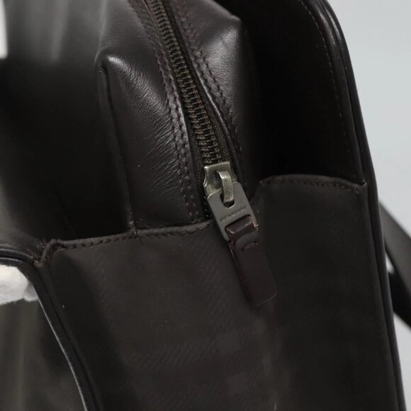 BURBERRY Nova Check Tote Bag PVC Black Auth th6087 - Picture 12 of 16